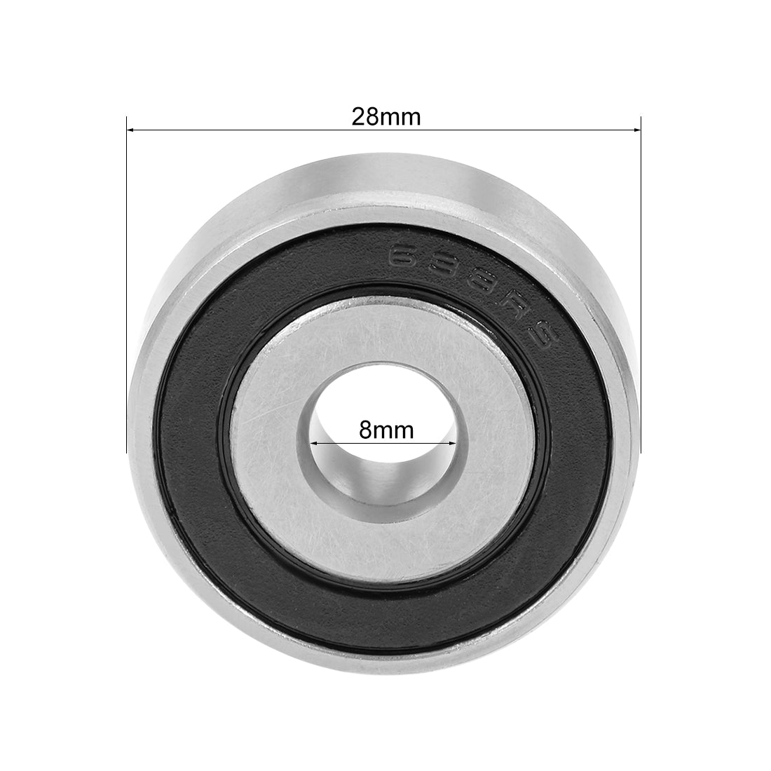 uxcell Uxcell Deep Groove Ball Bearings Metric Double Seal Chrome Steel ABEC1 Z1