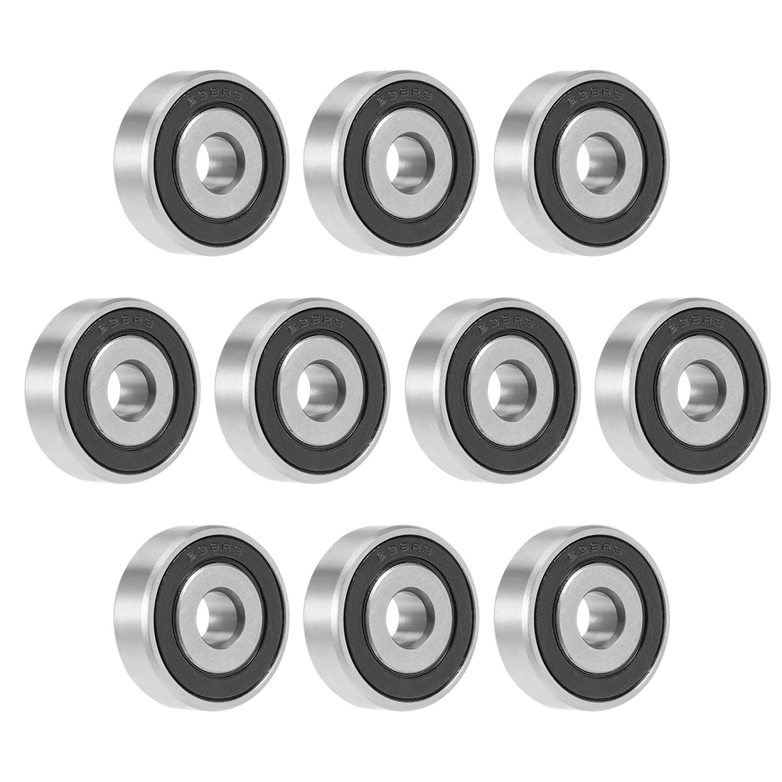 uxcell Uxcell Deep Groove Ball Bearings Metric Double Seal Chrome Steel ABEC1 Z1