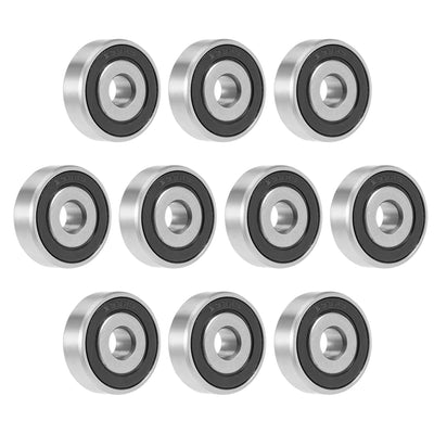 Harfington Uxcell Deep Groove Ball Bearings Metric Double Seal Chrome Steel ABEC1 Z1