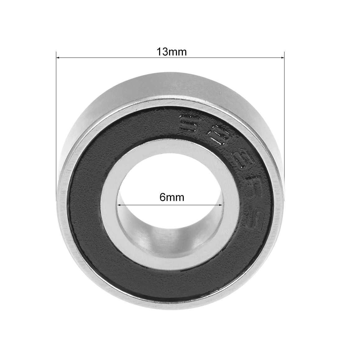 uxcell Uxcell Deep Groove Ball Bearings Metric Double Seal Chrome Steel ABEC1 Z1