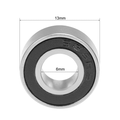 Harfington Uxcell Deep Groove Ball Bearings Metric Double Seal Chrome Steel ABEC1 Z1