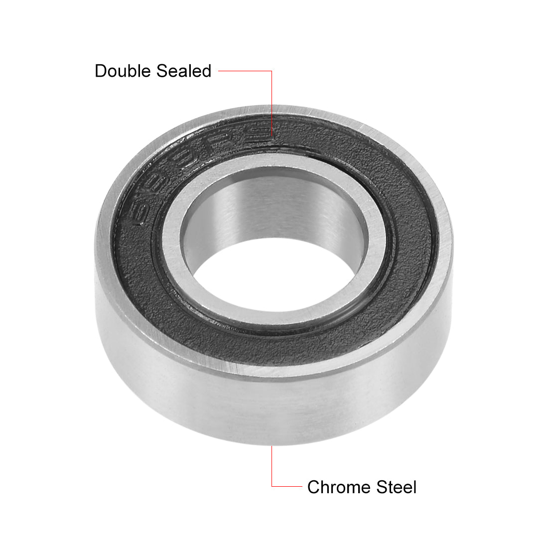 uxcell Uxcell Deep Groove Ball Bearings Metric Double Seal Chrome Steel ABEC1 Z1