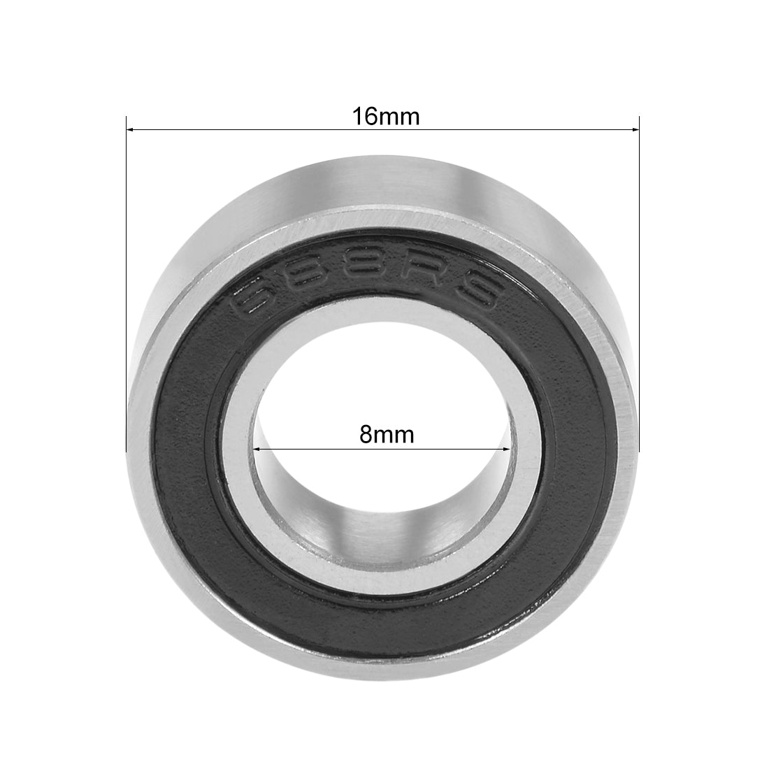 uxcell Uxcell Deep Groove Ball Bearings Metric Double Seal Chrome Steel ABEC1 Z1