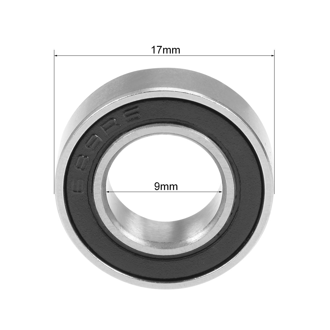 uxcell Uxcell Deep Groove Ball Bearings Metric Double Seal Chrome Steel ABEC1 Z1