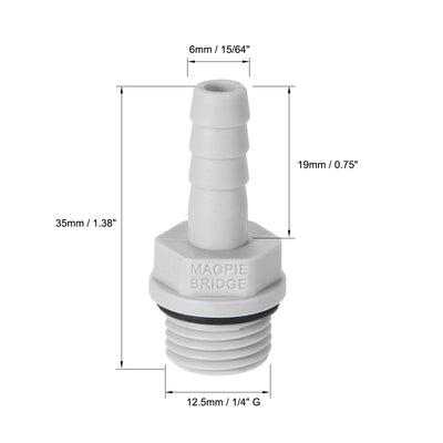 Harfington PVC Barb Hose Fitting Connectors Adapter Barbed x Male Pipe