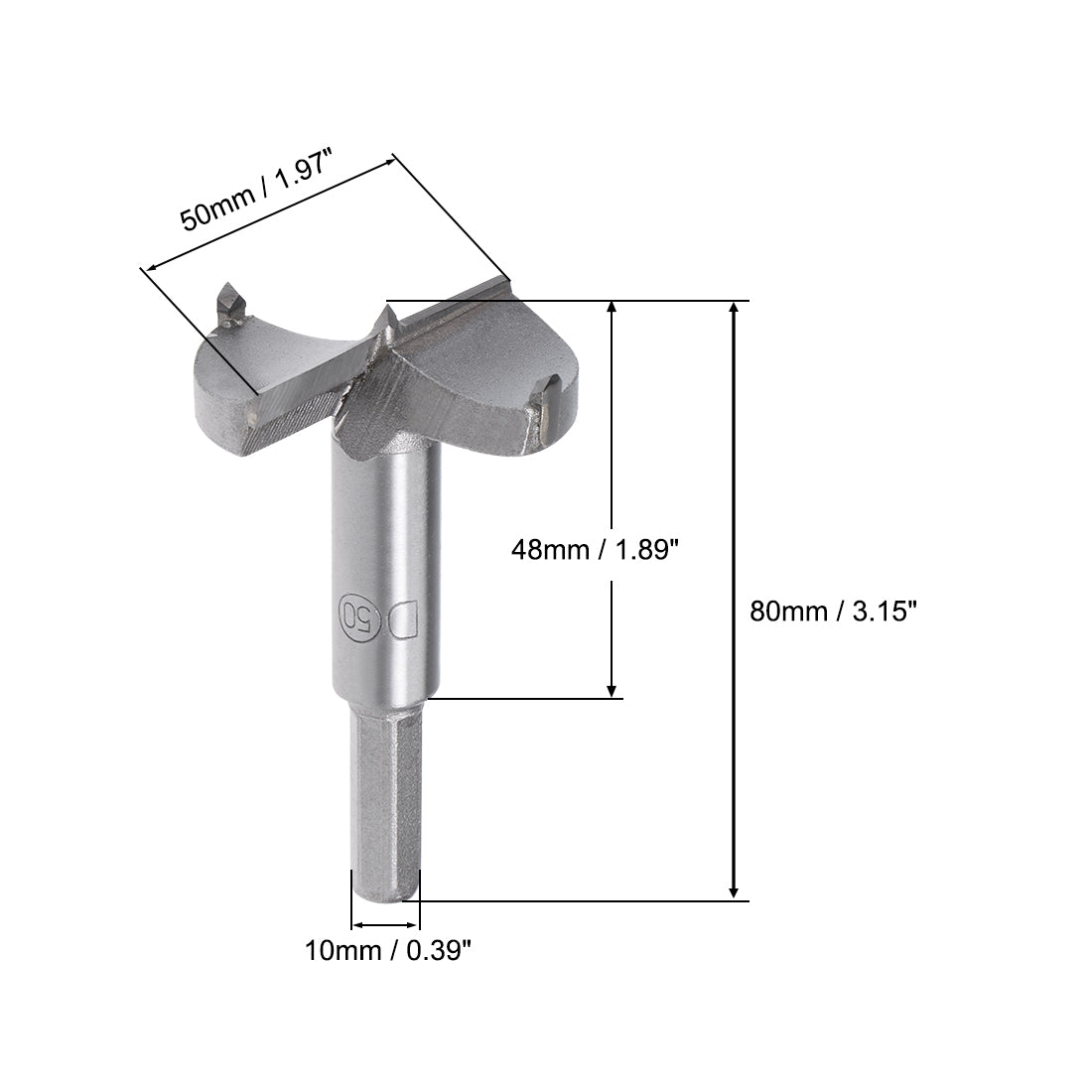 Harfington Forstner Wood Boring Drill Bits Hole Saw Carbide Tip Hexagon Shank Cutting for Hinge Plywood MDF CNC Tool