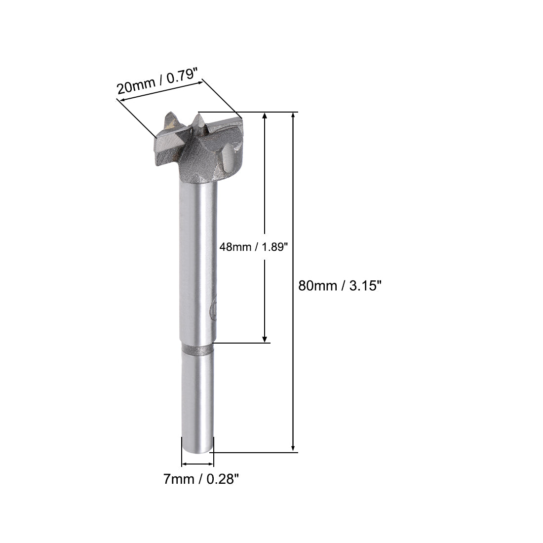 Harfington Forstner Wood Boring Drill Bits Hole Saw Carbide Tip Hexagon Shank Cutting for Hinge Plywood MDF Tool