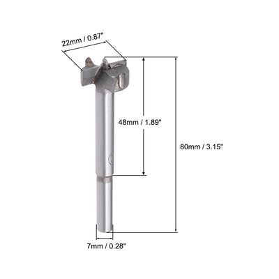 Harfington Forstner Wood Boring Drill Bits Hole Saw Carbide Tip Hexagon Shank Cutting for Hinge Plywood MDF Tool