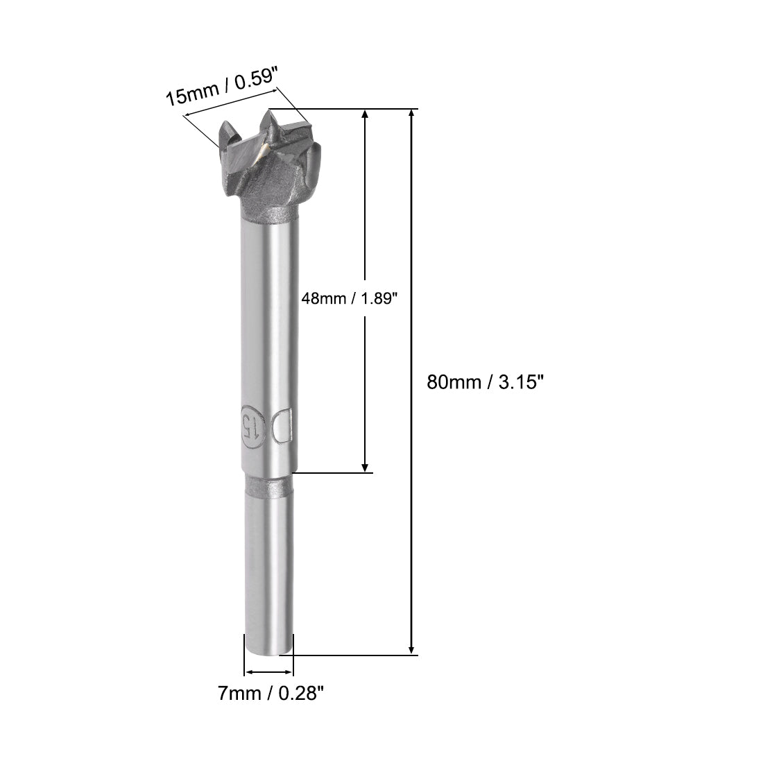 Harfington Forstner Wood Boring Drill Bits Hole Saw Carbide Tip Hexagon Shank Cutting for Hinge Plywood MDF Tool