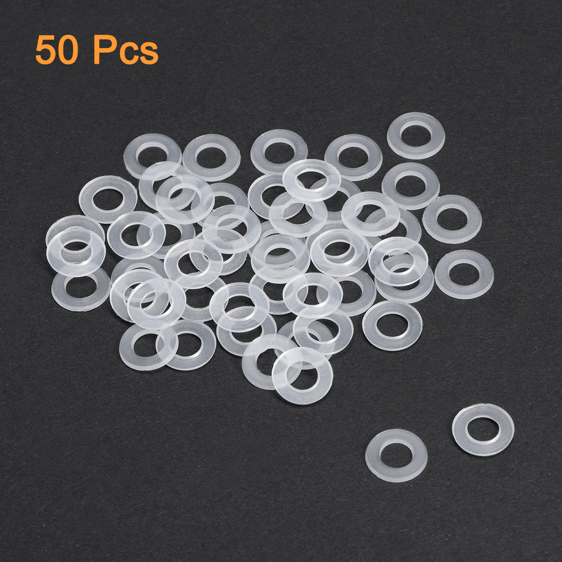 uxcell Uxcell White Nylon Flat Washers for Screws Bolts 50PCS