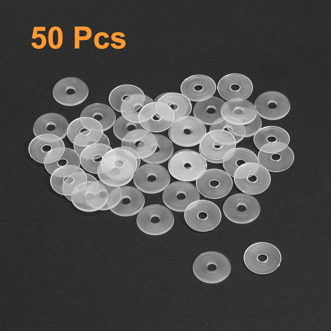 uxcell Uxcell White Nylon Flat Washers for Screws Bolts 50PCS