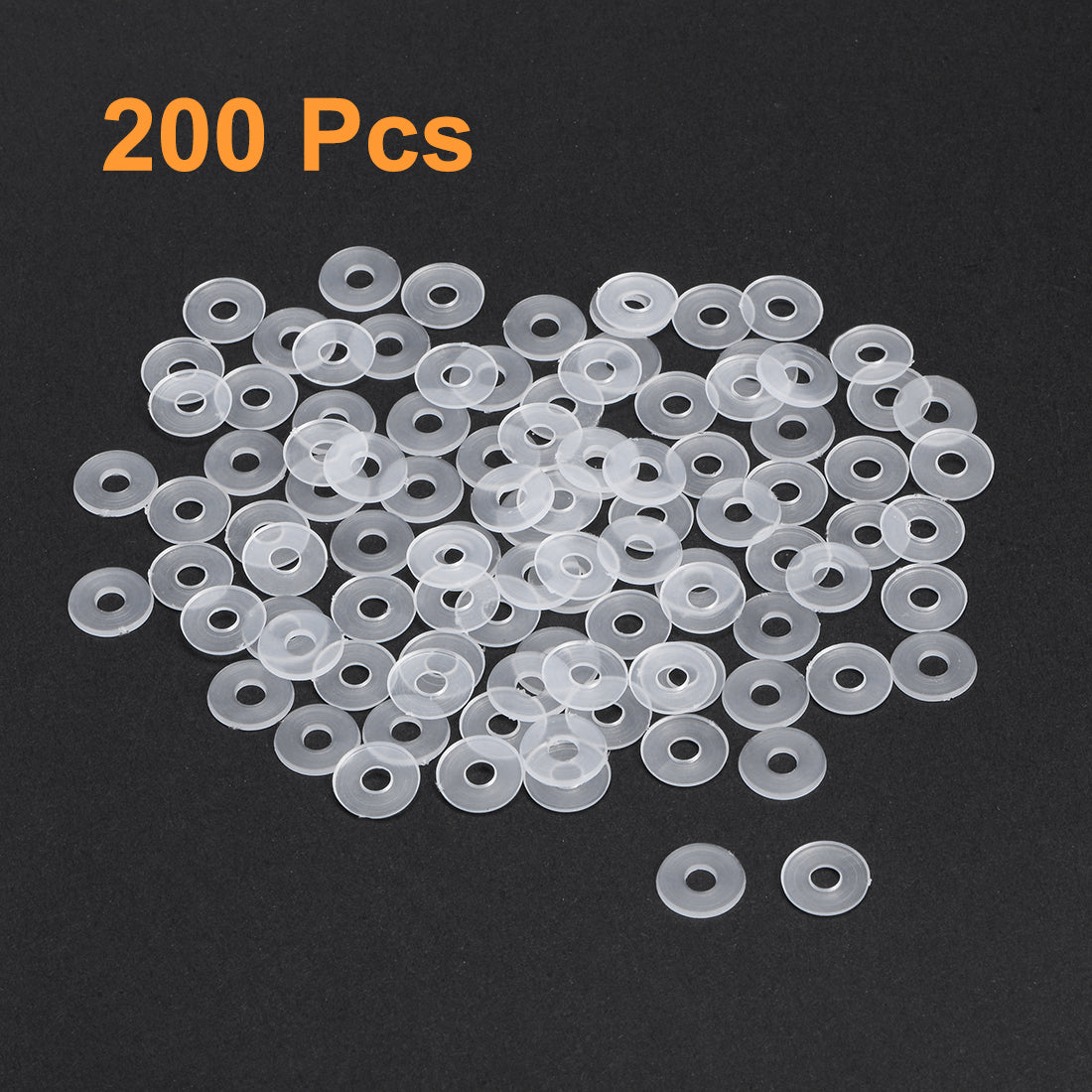 uxcell Uxcell White Nylon Flat Washers for Screws Bolts 200PCS