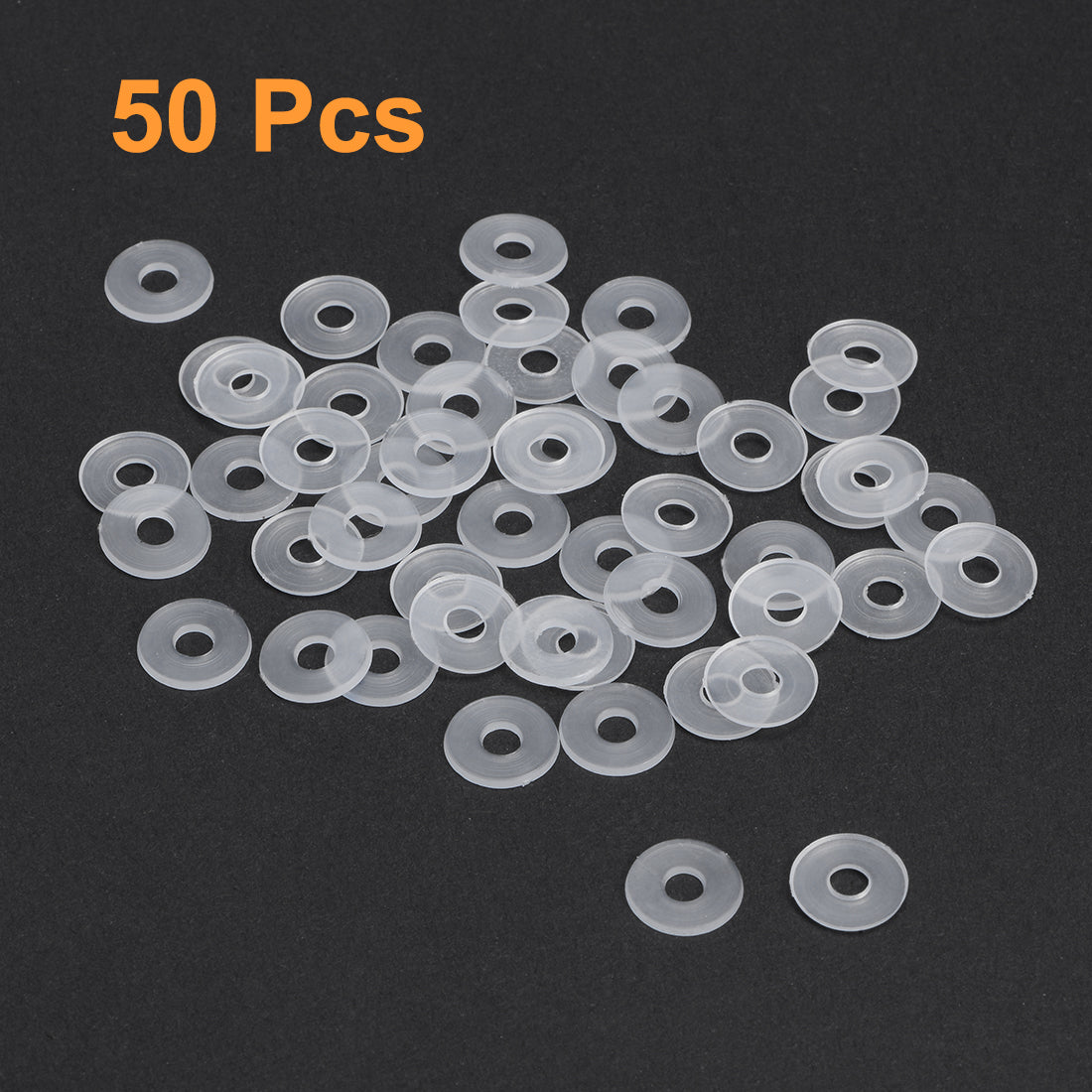 uxcell Uxcell White Nylon Flat Washers for Screws Bolts 50PCS