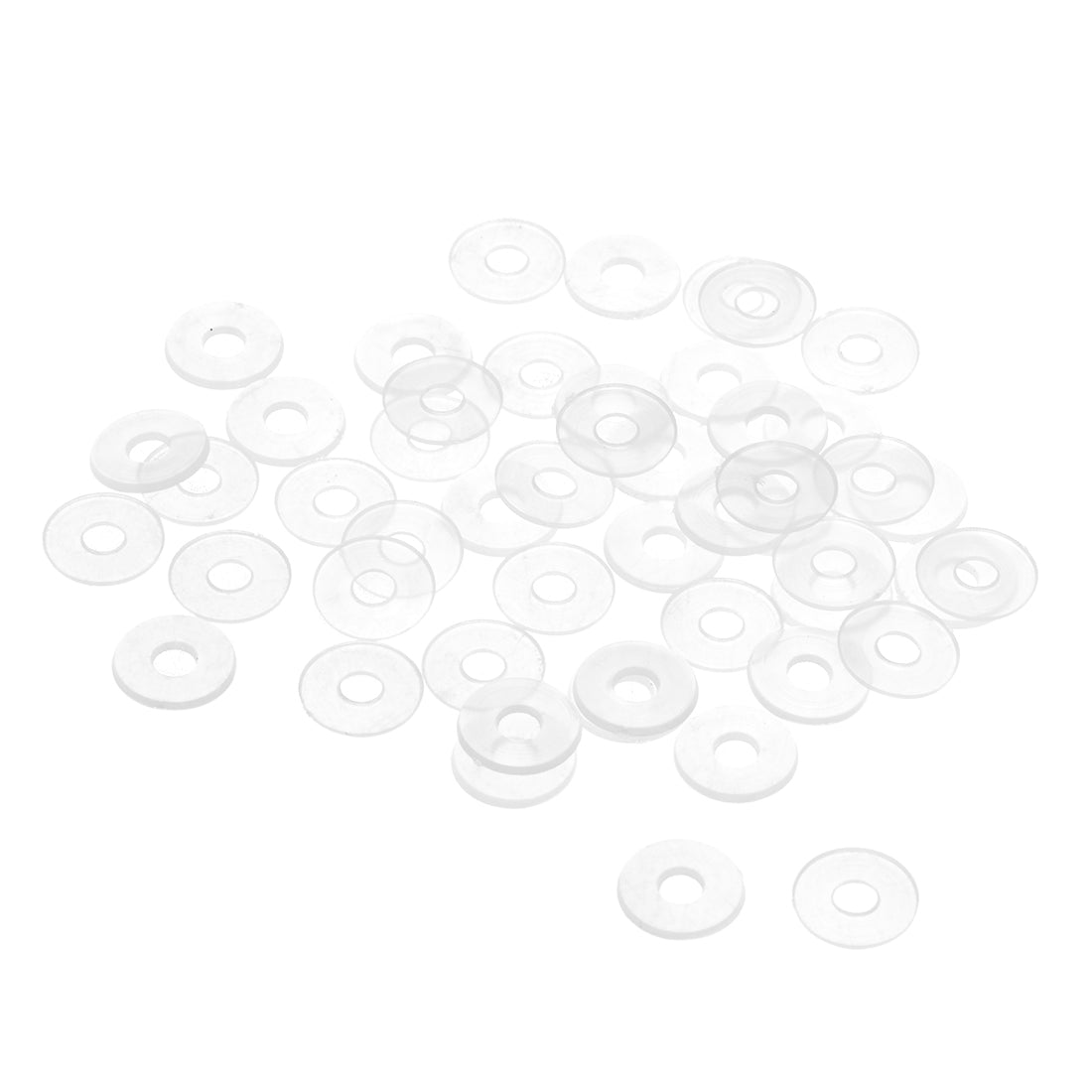 uxcell Uxcell White Nylon Flat Washers for Screws Bolts 50PCS