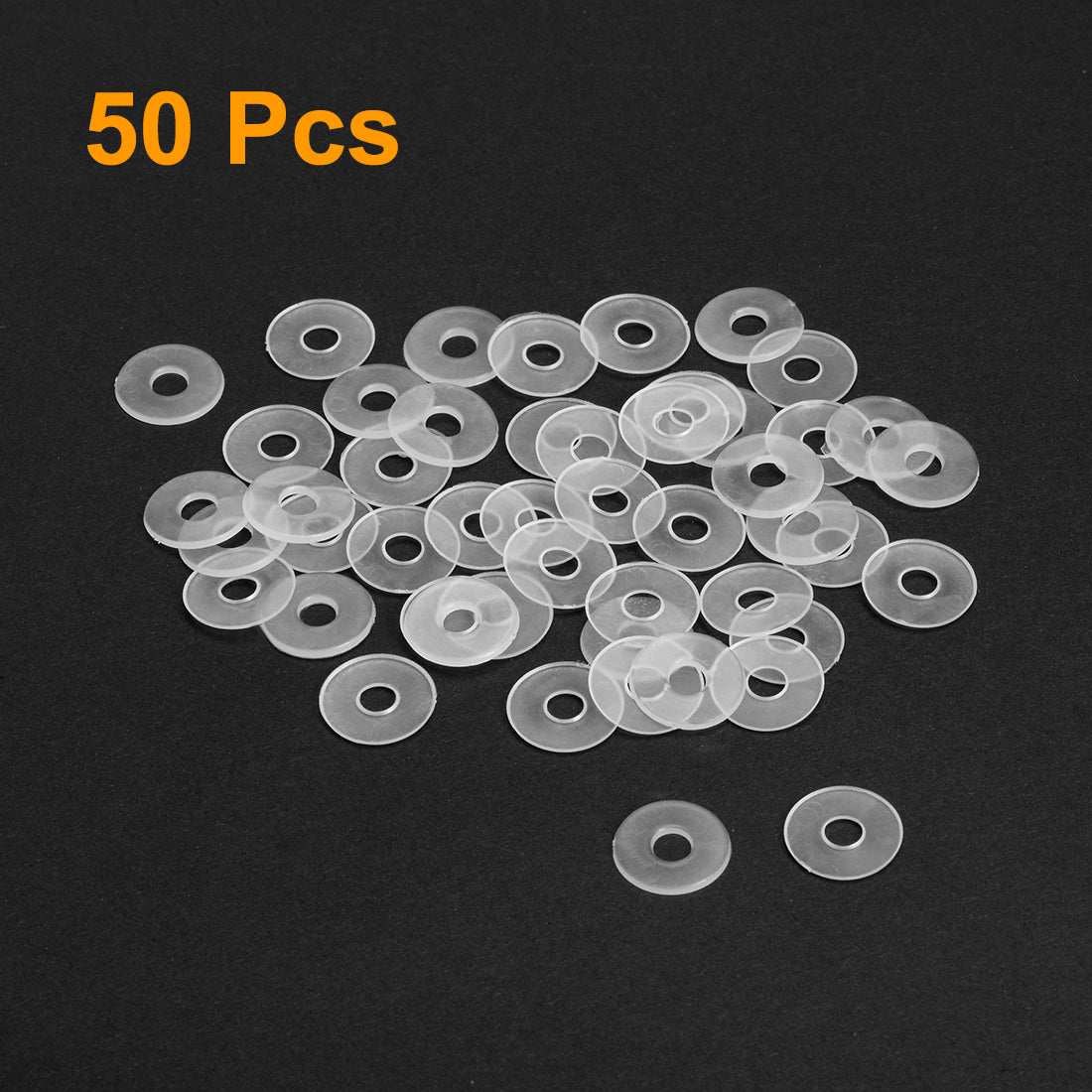 uxcell Uxcell White Nylon Flat Washers for Screws Bolts 50PCS