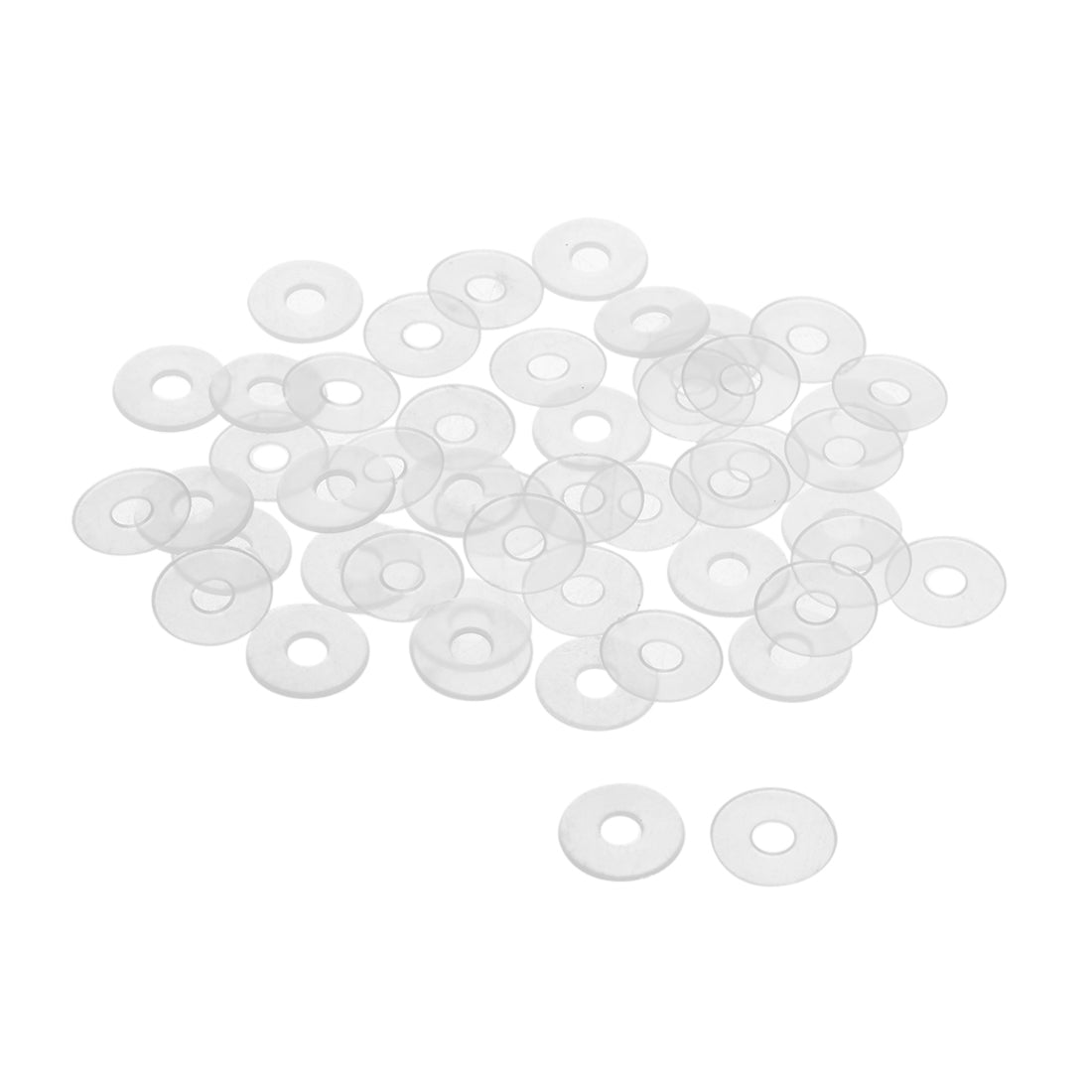 uxcell Uxcell White Nylon Flat Washers for Screws Bolts 50PCS