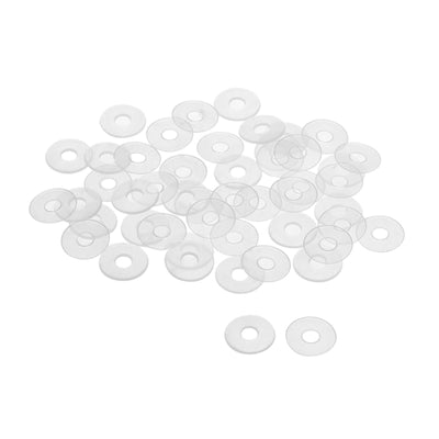 Harfington Uxcell White Nylon Flat Washers for Screws Bolts 50PCS