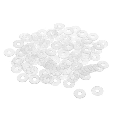 Harfington Uxcell 100Stk. Nylon Flache Unterlegscheiben Schraubenbolzen 8mm OD 1mm dick klar