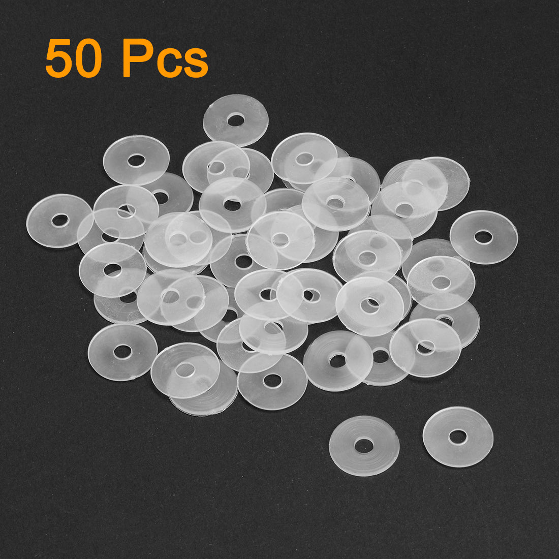 uxcell Uxcell White Nylon Flat Washers for Screws Bolts 50PCS