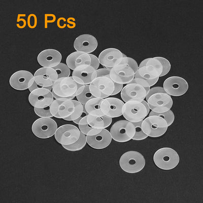 Harfington Uxcell White Nylon Flat Washers for Screws Bolts 50PCS