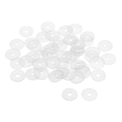 Harfington Uxcell White Nylon Flat Washers for Screws Bolts 50PCS