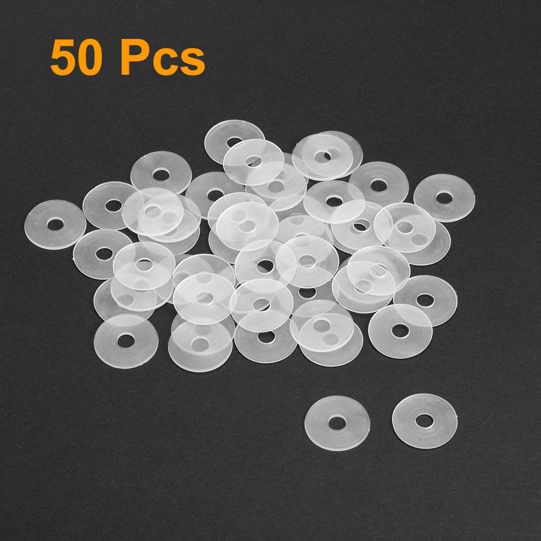 uxcell Uxcell White Nylon Flat Washers for Screws Bolts 50PCS