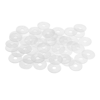 Harfington Uxcell White Nylon Flat Washers for Screws Bolts 50PCS