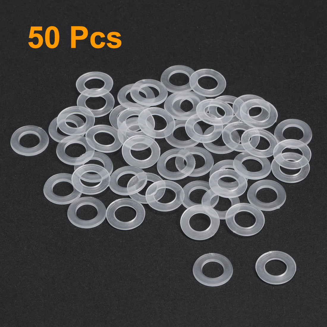 uxcell Uxcell White Nylon Flat Washers for Screws Bolts 50PCS