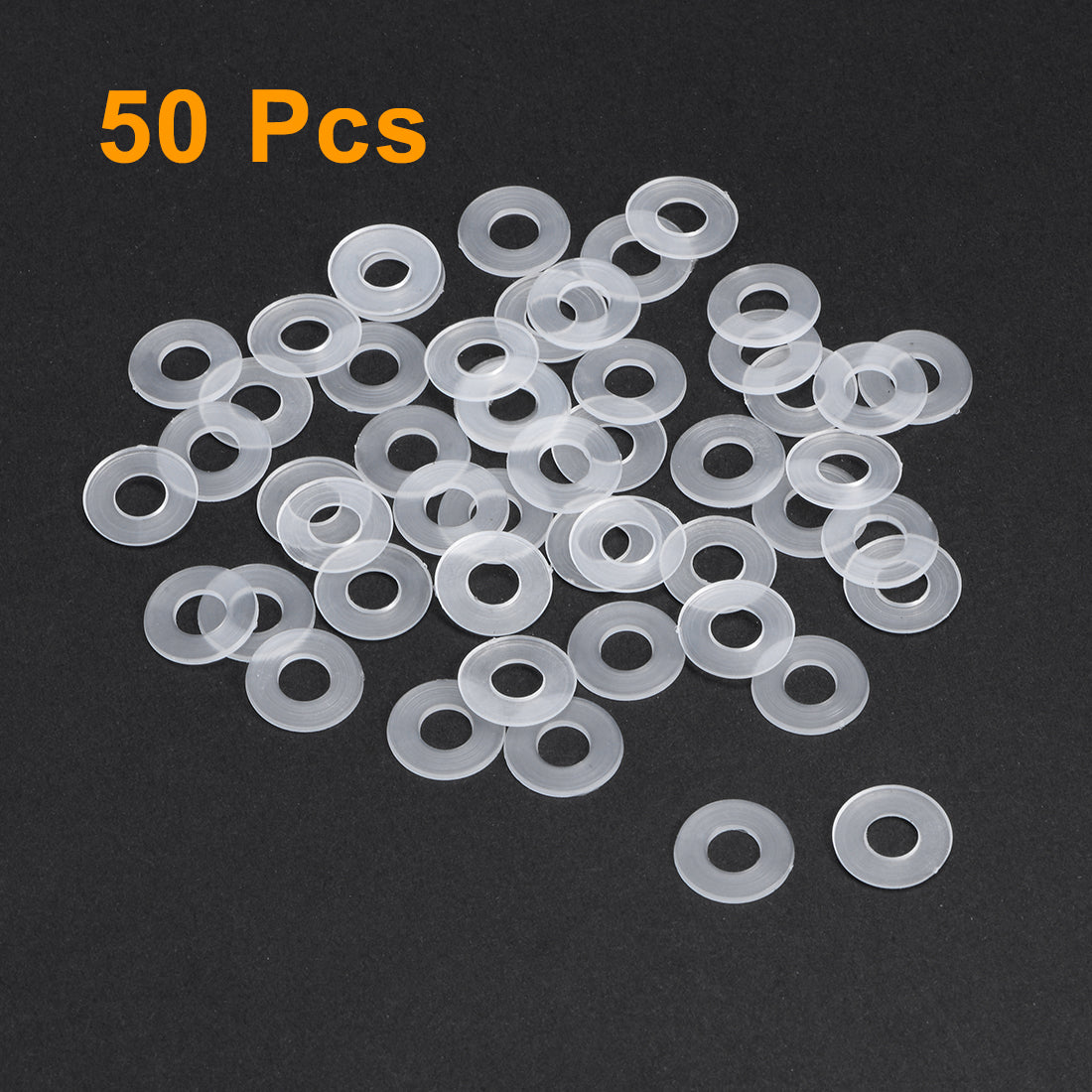 uxcell Uxcell White Nylon Flat Washers for Screws Bolts 50PCS