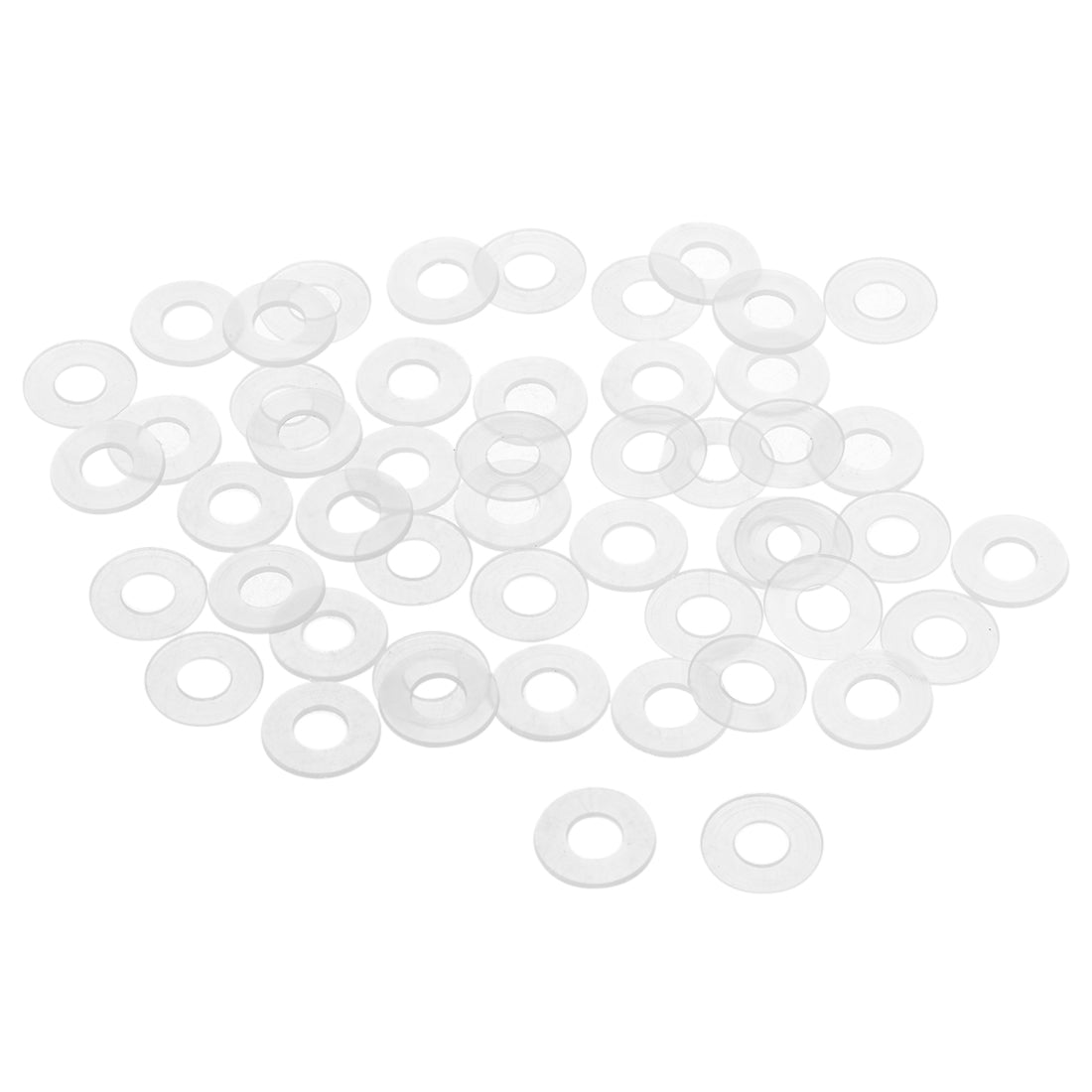 uxcell Uxcell White Nylon Flat Washers for Screws Bolts 50PCS