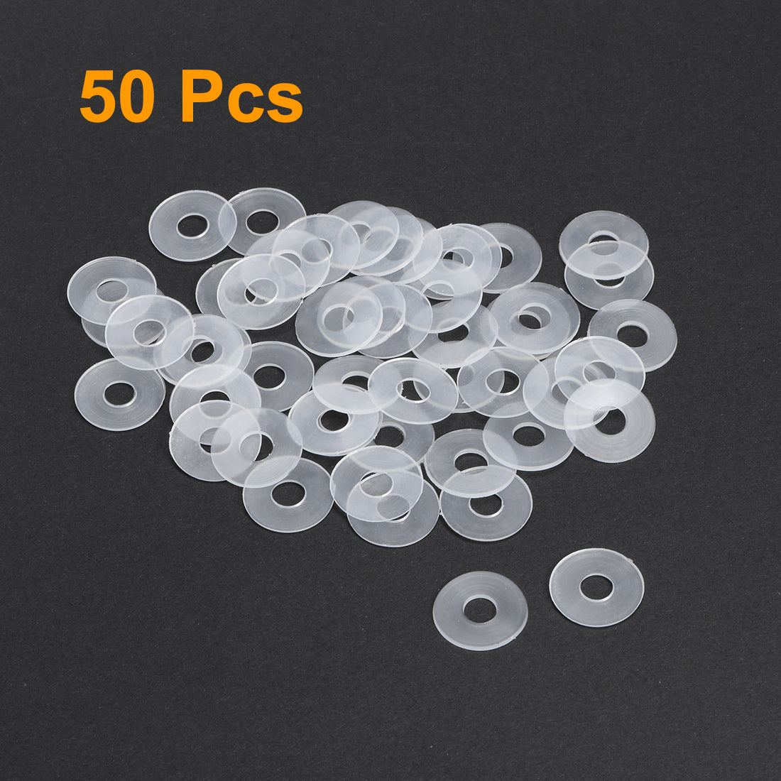 uxcell Uxcell White Nylon Flat Washers for Screws Bolts 50PCS