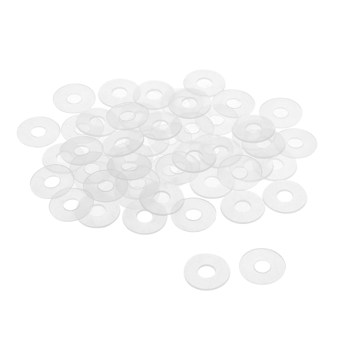 uxcell Uxcell White Nylon Flat Washers for Screws Bolts 50PCS