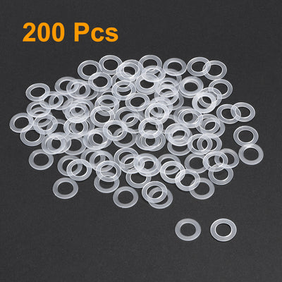 Harfington Uxcell White Nylon Flat Washers for Screws Bolts 200PCS