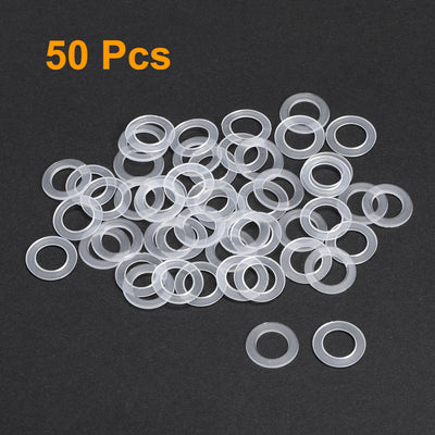 Harfington Uxcell White Nylon Flat Washers for Screws Bolts 50PCS