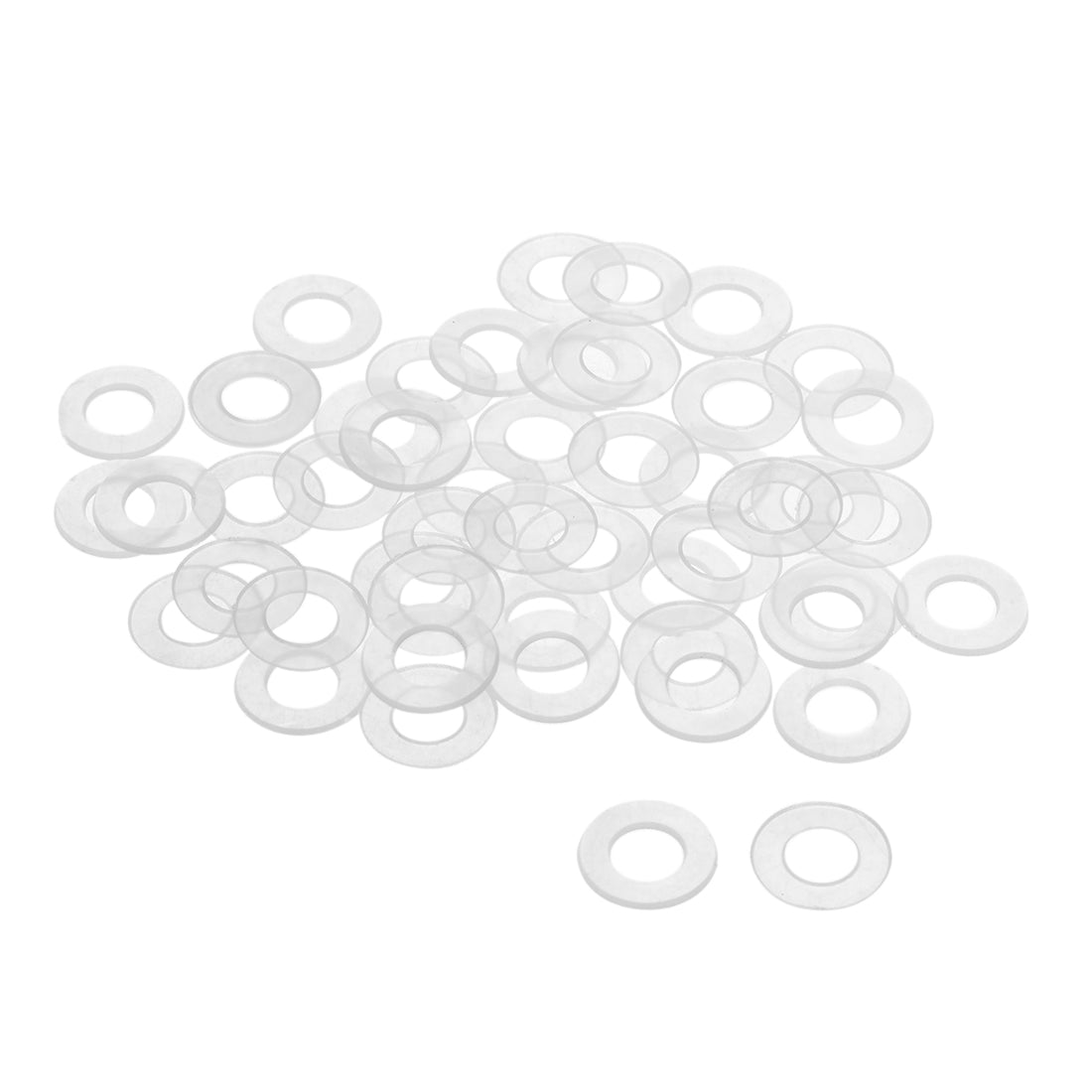 uxcell Uxcell White Nylon Flat Washers for Screws Bolts 50PCS