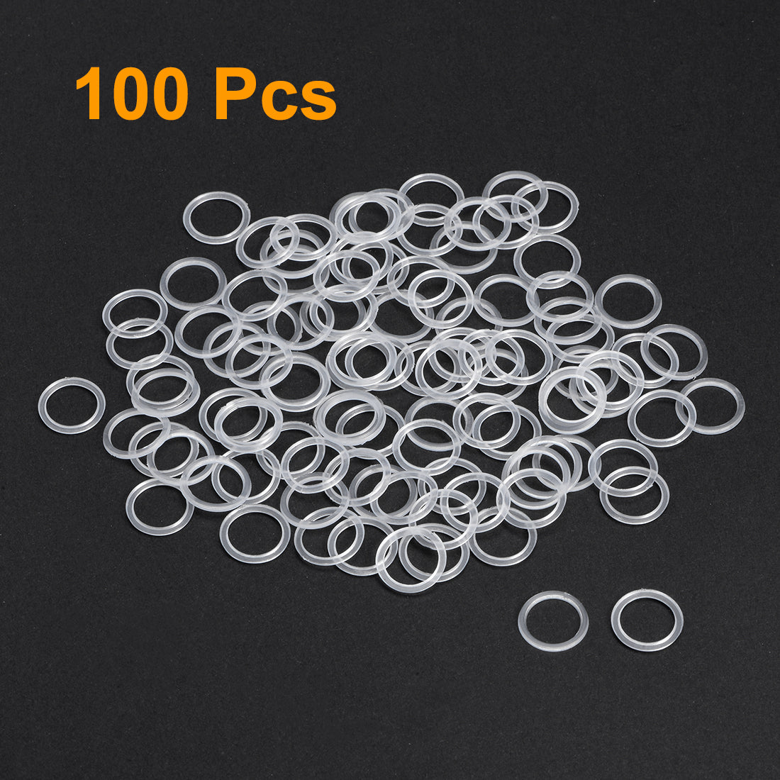 uxcell Uxcell 100Stk. Nylon Flache Unterlegscheiben Schraubenbolzen 8mm OD 1mm dick klar