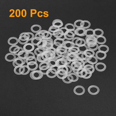 Harfington Uxcell White Nylon Flat Washers for Screws Bolts 200PCS