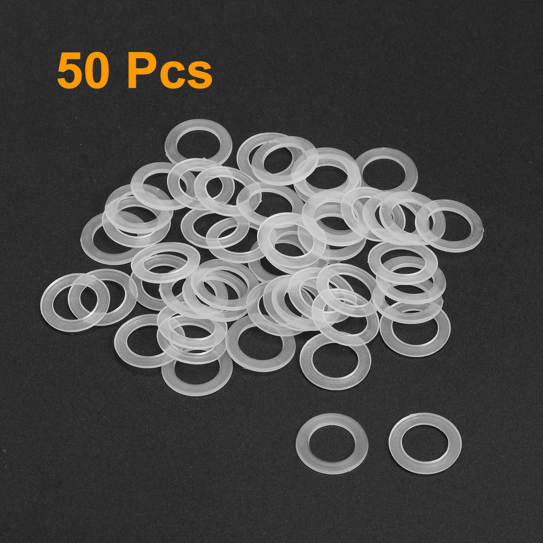 uxcell Uxcell White Nylon Flat Washers for Screws Bolts 50PCS