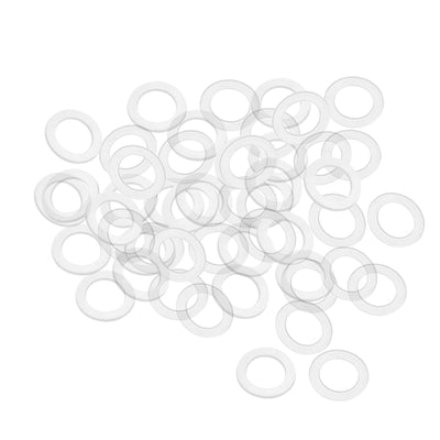 Harfington Uxcell White Nylon Flat Washers for Screws Bolts 50PCS