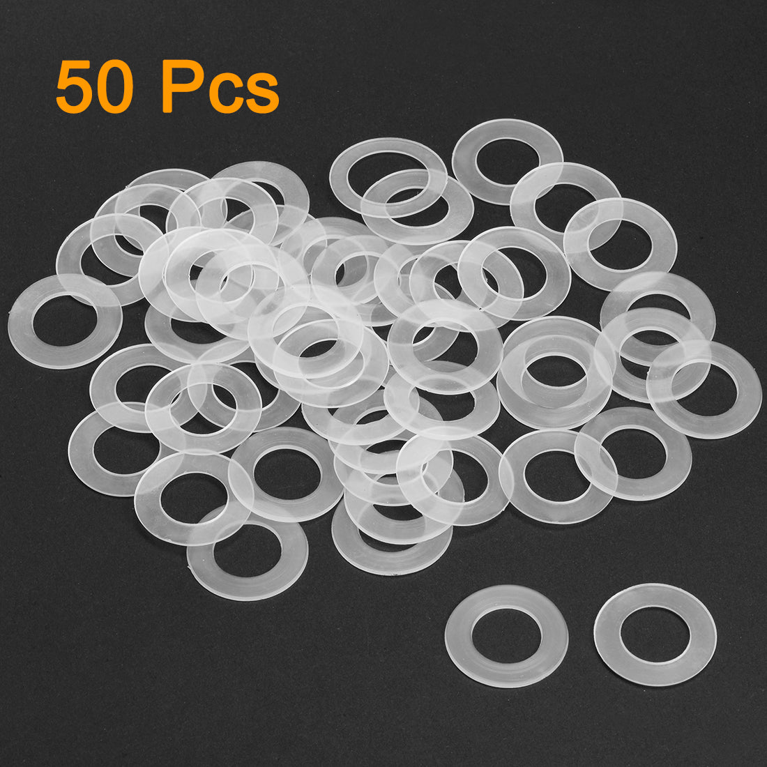 uxcell Uxcell White Nylon Flat Washers for Screws Bolts 50PCS