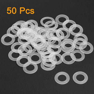 Harfington Uxcell White Nylon Flat Washers for Screws Bolts 50PCS