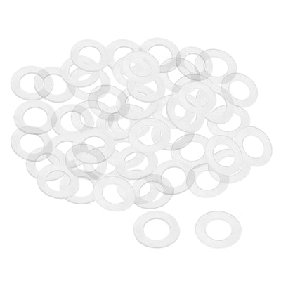 Harfington Uxcell White Nylon Flat Washers for Screws Bolts 50PCS