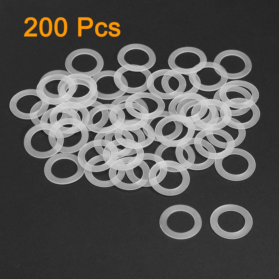 uxcell Uxcell White Nylon Flat Washers for Screws Bolts 200PCS