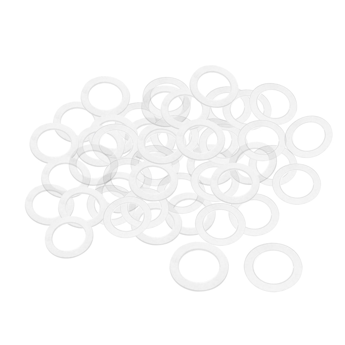 uxcell Uxcell 100Stk. Nylon Flache Unterlegscheiben Schraubenbolzen 8mm OD 1mm dick klar