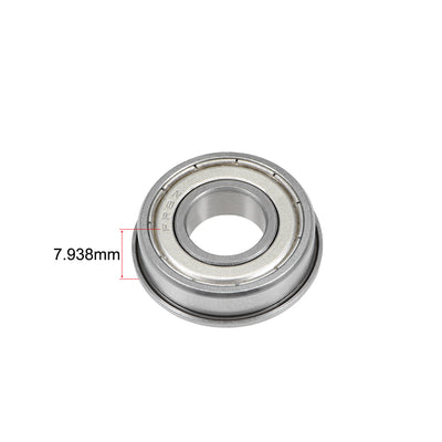 Harfington Uxcell Flange Deep Groove Ball Bearings Inch Double Shielded Chrome Steel