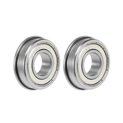 Harfington Uxcell Flange Deep Groove Ball Bearings Inch Double Shielded Chrome Steel