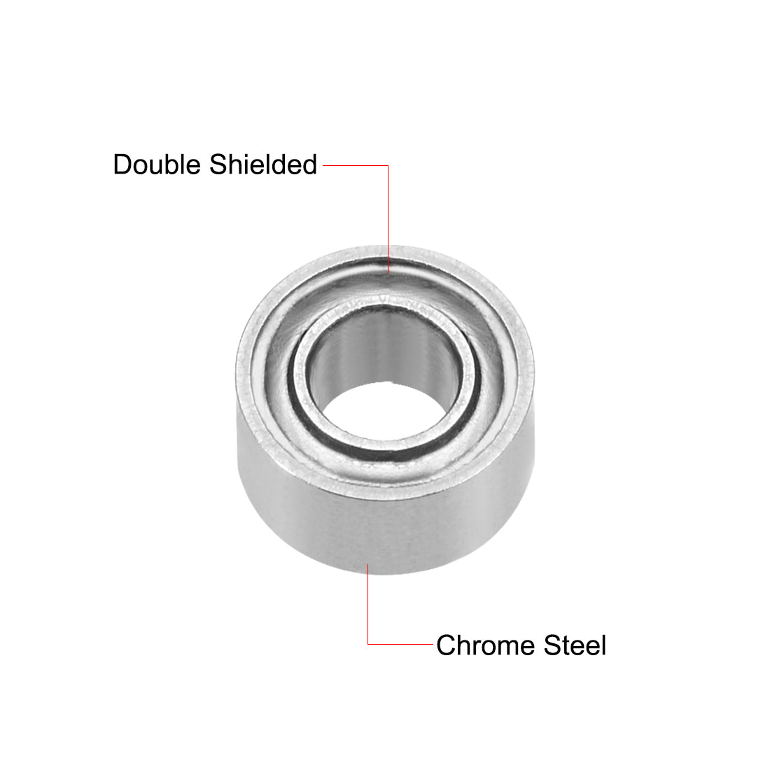 uxcell Uxcell Deep Groove Ball Bearings Inch Double Shield Chrome Steel ABEC1 Z1