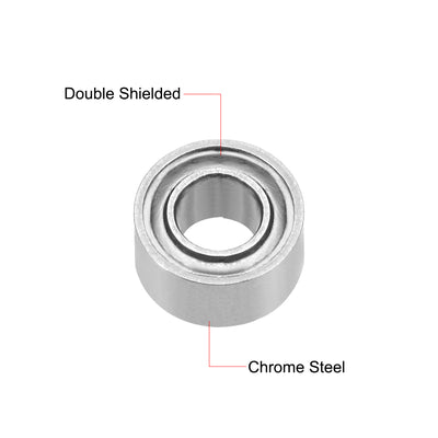 Harfington Uxcell Deep Groove Ball Bearings Inch Double Shield Chrome Steel ABEC1 Z1