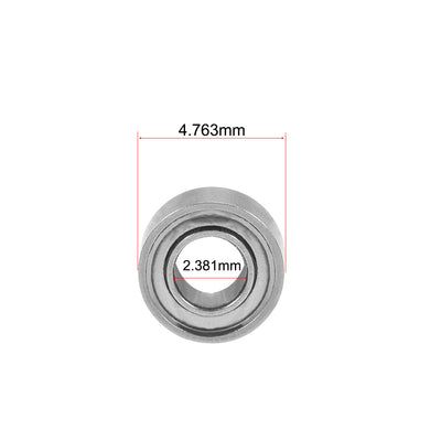 Harfington Uxcell Deep Groove Ball Bearings Inch Double Shield Chrome Steel ABEC1 Z1