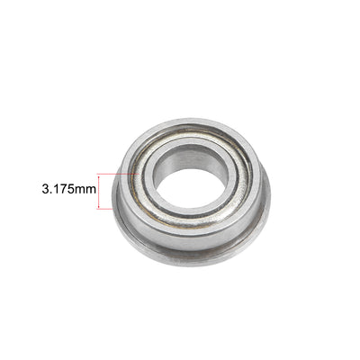 Harfington Uxcell Flange Deep Groove Ball Bearings Inch Double Shielded Chrome Steel